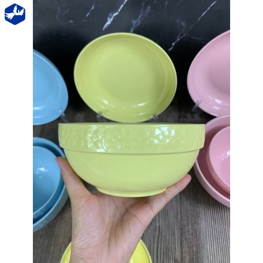 Bộ Bát Tô Ngấn Có Viền Họa Tiết Cao Cấp