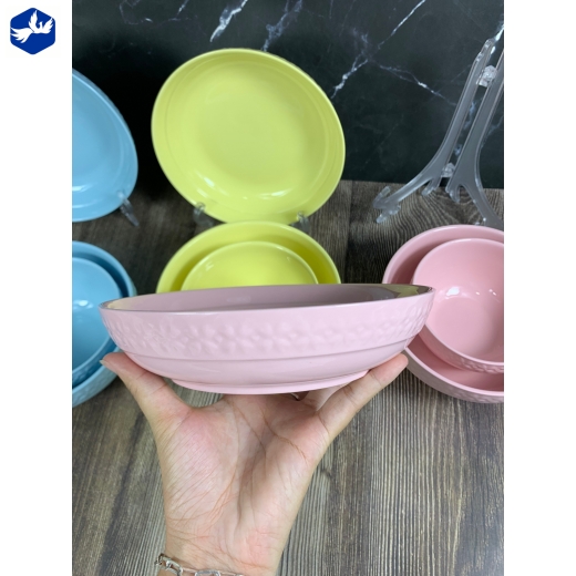 Bộ Bát Tô Ngấn Có Viền Họa Tiết Cao Cấp