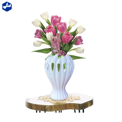 Bình Hoa kiểu dáng bàn tay cách điệu độc lạ, men trắng đẹp, cao cấp - (Bình Hoa Bàn Tay S3)