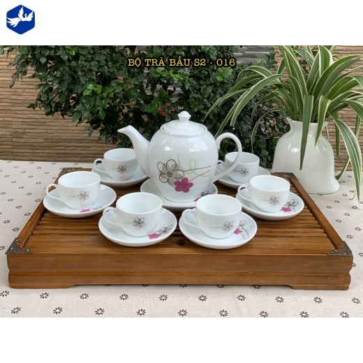 bộ tách trà bầu hoa mai cách điệu đẹp - S2_016