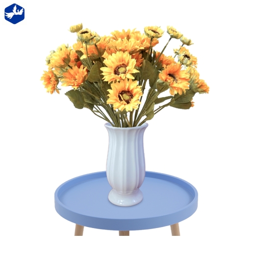 Bình Hoa kiểu dáng đùi dế độc lạ, men trắng bóng, đẹp, cao cấp - ( Bình Hoa Khía Đùi Dế )