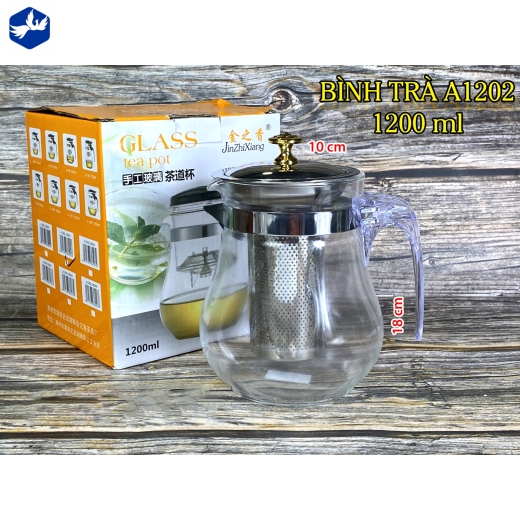 BÌNH TRÀ A1202 (1200 ML) - CÓ LƯỚI LỌC TRÀ BẰNG INOX TIỆN LỢI