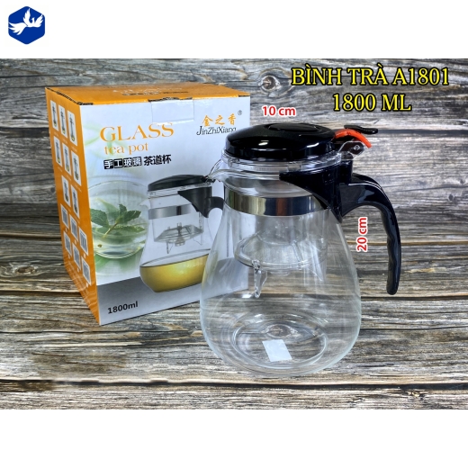 BÌNH TRÀ A1801 (1800 ML) - CÓ LƯỚI LỌC TRÀ BẰNG INOX TIỆN LỢI