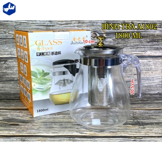 BÌNH TRÀ A1802 (1800 ML) - CÓ LƯỚI LỌC TRÀ BẰNG INOX TIỆN LỢI