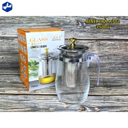 BÌNH TRÀ A702 (750 ML) - CÓ LƯỚI LỌC TRÀ INOX TIỆN LỢI
