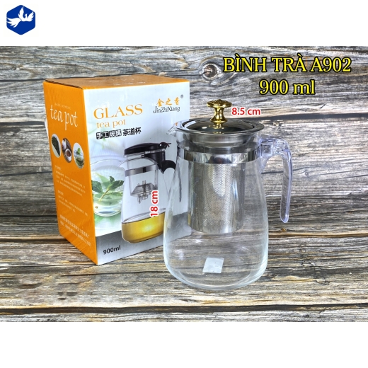 BÌNH TRÀ A902 (900 ML) - CÓ LƯỚI LỌC TRÀ BẰNG INOX TIỆN LỢI