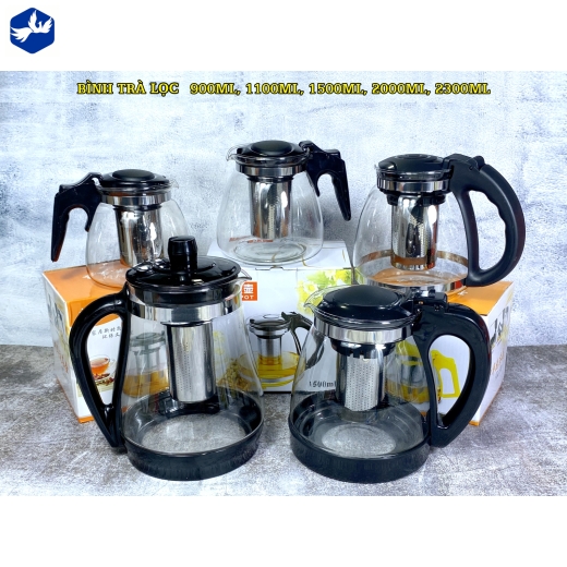 BÌNH TRÀ LỌC 1100ML - SP ĐẸP CÓ LƯỚI LỌC TRÀ BẰNG INOX TIỆN LỢI