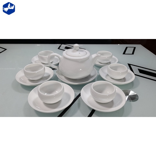 Bộ Tách Trà Chum Trắng