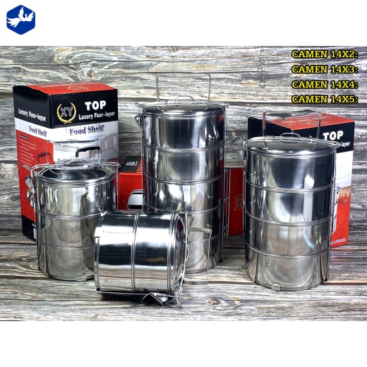 CÀ MEN 14x2 - CÀ MEN INOX 2 NGĂN ĐẸP, CAO CẤP