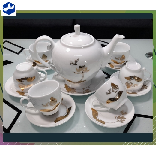 BỘ TÁCH TRÀ CAMELIA SEN KIM KHÔNG CHỈ CAO CẤP DUNG TÍCH 800ML