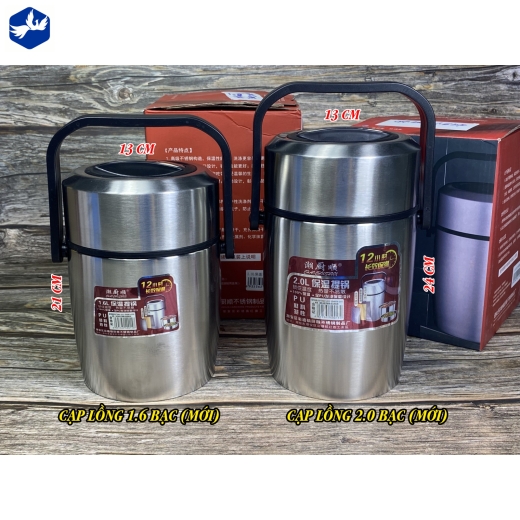 CẠP LỒNG 2.0L BẠC (MỚI) - KIẺU DÁNG ĐẸP, BỀN BỈ, CHẤT LƯỢNG CAO
