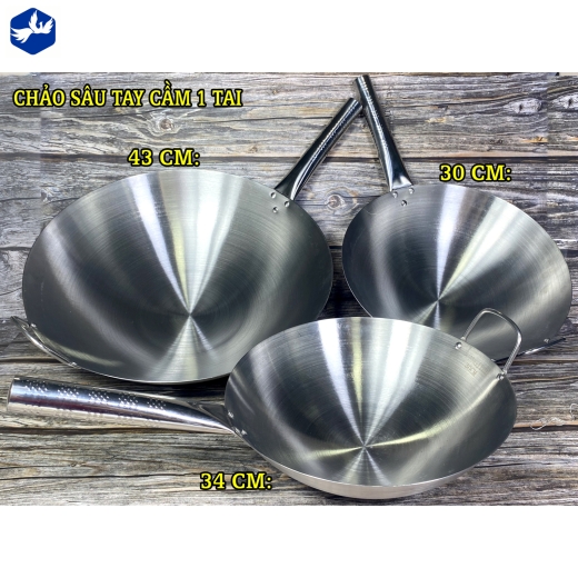 chảo sâu tay cầm 1 tai 43 cm