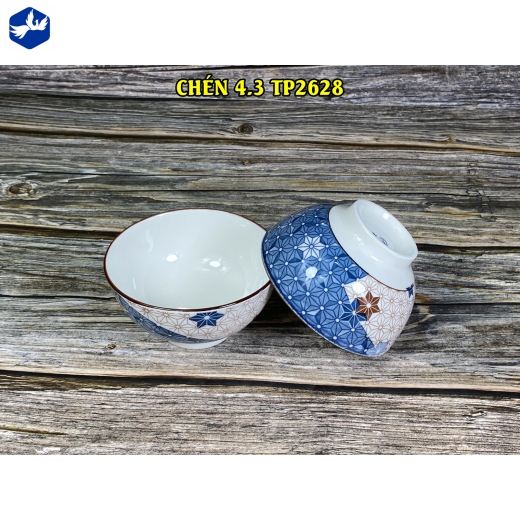 bát cơm - họa tiết 4D ngôi sao 6 cánh độc lạ - 4D2628