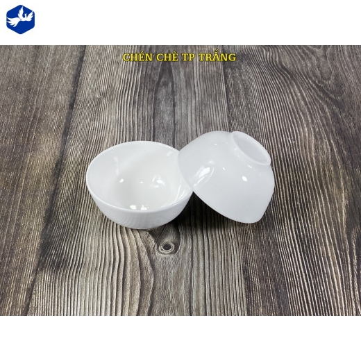 bát chấm trơn men trắng đẹp, cao cấp (chén chè)