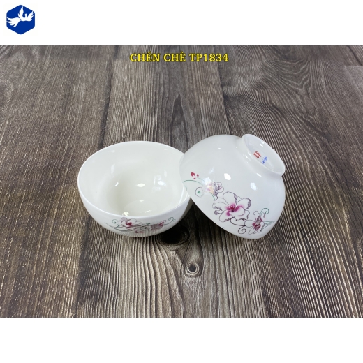 Bát chấm trơn - hoa ly cách điệu đẹp - TP1834