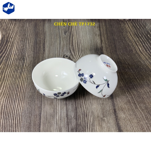 Bát chấm trơn - hoa cỏ cách điệu sang trọng, đẳng cấp - TP1732