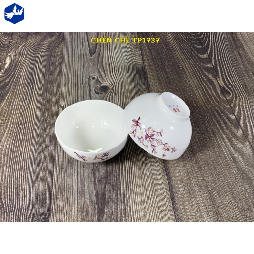 Bát chấm trơn - nhánh hoa mai đẹp - TP1737