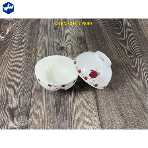 Bát chấm trơn - đóa hồng nhung đẹp - TP899