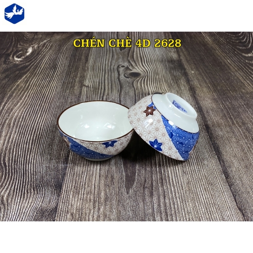 bát chấm trơn - họa tiết 4D ngôi sao 6 cánh độc lạ - 4D2628