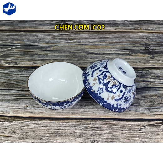 bát cơm - hoa văn cách điệu độc lạ - IC02
