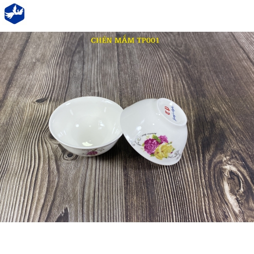 Bát chấm loe - hoa hồng đẹp - TP001