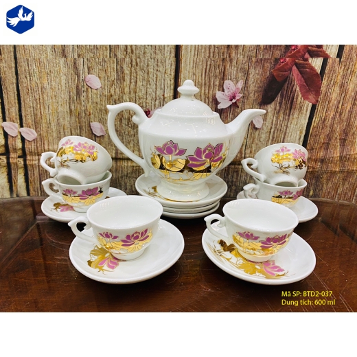 bộ tách trà đèn thần sen hồng  / S2