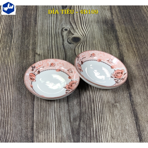 chén tương - họa tiết 4D bông hồng đỏ đẹp - 4D109