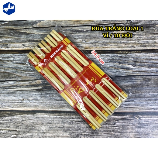 ĐŨA TRẮNG LOẠI 1 (vĩ/10 đôi) - hàng đẹp, bền