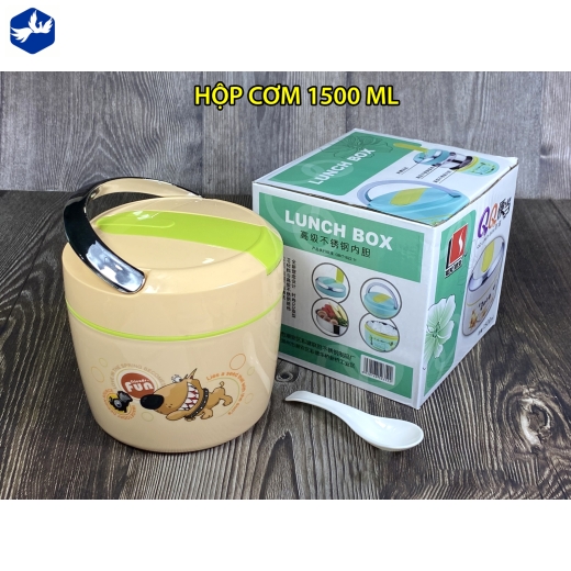 HỘP CƠM 1500 ML - HÀNG ĐẸP ĐỘC LẠ, TẶNG KÈM THÌA MÚC CƠM