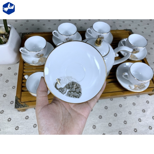 BỘ TÁCH TRÀ BƯỞI CÀNH CÔNG KIM CÓ CHỈ CAO CẤP DUNG TÍCH 550ML