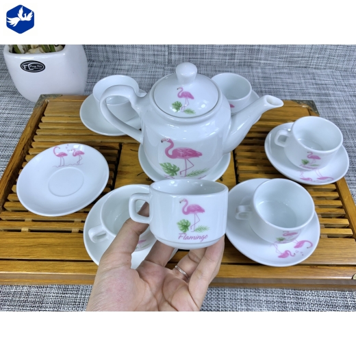 Bộ Tách Trà Vuông Họa Tiết Cao Cấp Mã 1842 Dung Tích 550ml