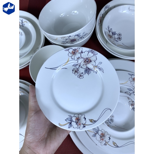 Đĩa Cạn 6 Sứ Minh Châu Hoa Cao Cấp Mã 07
