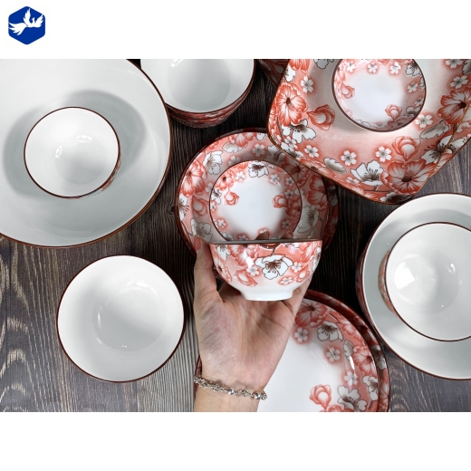Bộ Đồ Ăn Bằng Sứ 24sp Mã 4D03