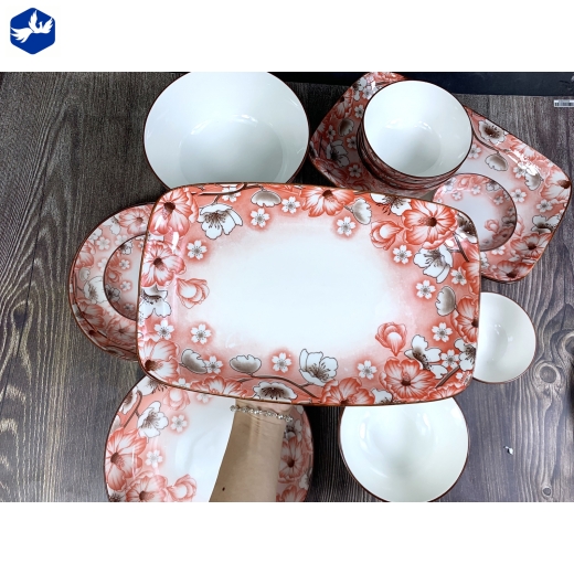 Bộ Đồ Ăn Bằng Sứ 24sp Mã 4D03