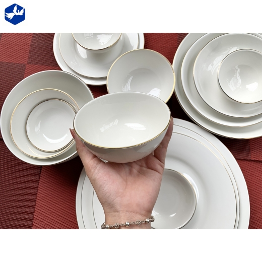 Bát Cơm Trắng Chỉ Vàng Sứ Minh Châu