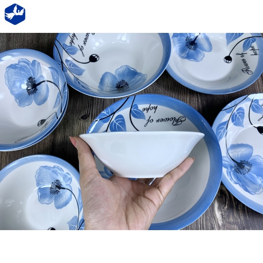 Tô 6 Loe Cao Cấp Họa Tiết Xanh Lam Mã IC01