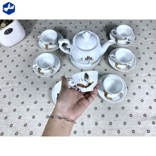 BỘ TÁCH TRÀ PHÚ QUÝ SEN KIM KHÔNG CHỈ CAO CẤP