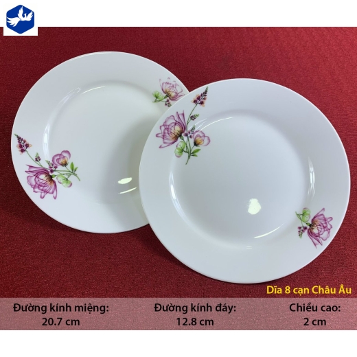 Đĩa 8 Cạn Châu Âu Mã 868 Cao Cấp