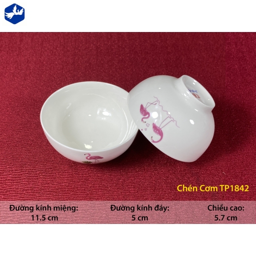 Bát cơm hoa văn hồng hạc độc đáo