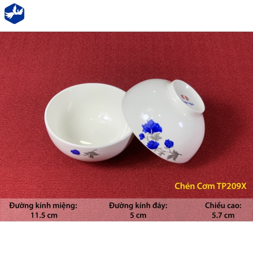 Chén cơm - hoa mẫu đơn đẹp - TP209
