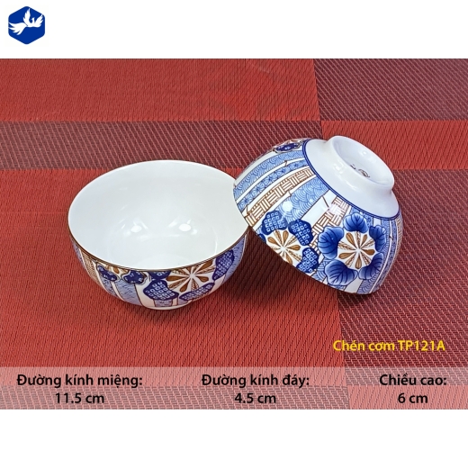 bát cơm - họa tiết 4D bông hoa cách điệu độc lạ - TP121A