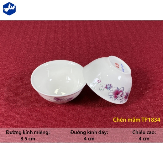 Bát chấm loe - hoa ly cách điệu đẹp - TP1834