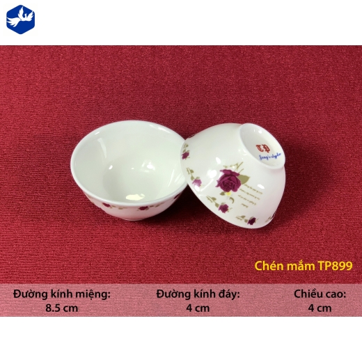 Bát chấm loe - đóa hồng nhung đẹp - TP899