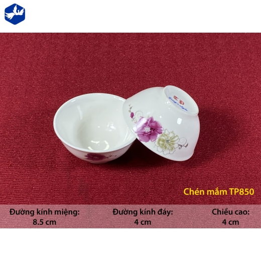 Bát chấm loe - hoa mẫu đơn - TP850