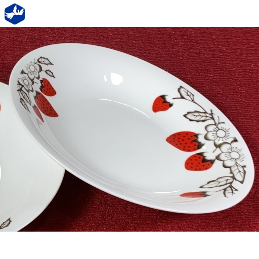 bộ bàn ăn 22 món - hoa văn quả dâu tây đỏ đẹp - TP890