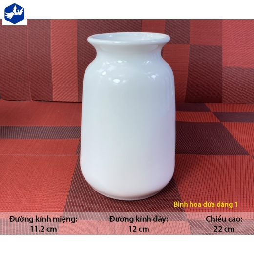 Bình Hoa kiểu dáng quả dứa đẹp, sang trọng, men trắng bóng, cao cấp - (Bình Hoa Dứa Dáng 1)