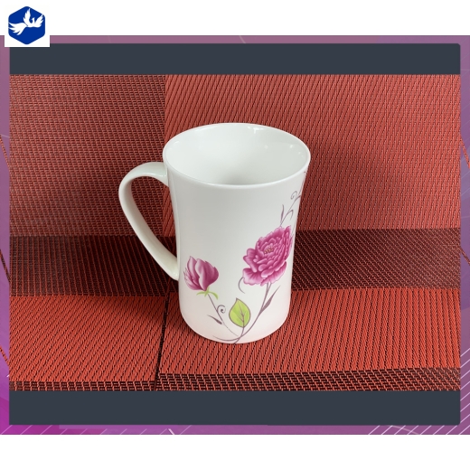 ly sứ loe - hoa văn hoa mẫu đơn đẹp - 889