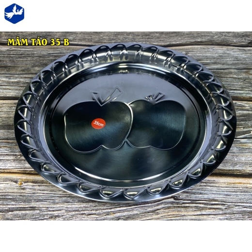 MÂM TÁO 35 B - MÂM INOX HOA VĂN NỔI ĐẸP