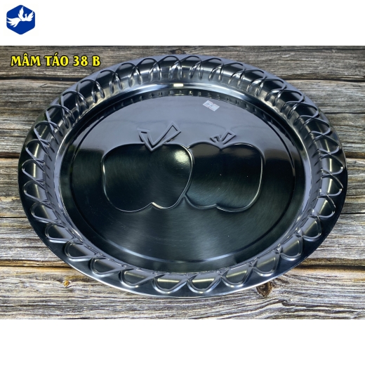 MÂM TÁO 38 B - MÂM INOX HOA VĂN NỔI ĐẸP