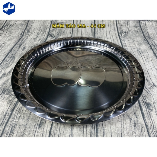 MÂM TÁO 45A - MÂM INOX HOA VĂN NỔI ĐẸP